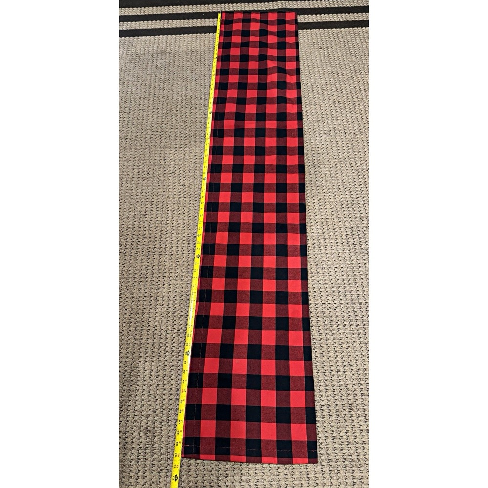 Red/Black Buffalo Check Reversible Table Runner Cotton Farmhouse Country